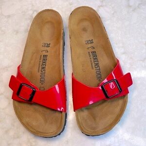 Red Patent Leather Birkenstocks